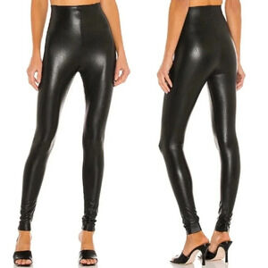 Commando perfect control faux leather leggings in black size small